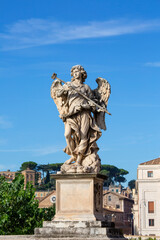 Aelian Bridge (Ponte Sant'Angelo) across the the river Tiber, leading to Castel Sant'Angelo, Rome, Italy