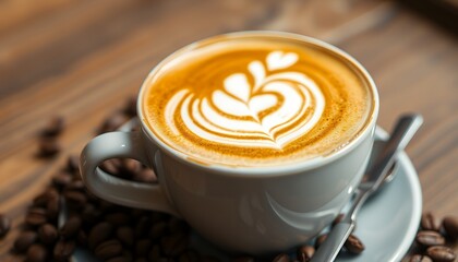 Aromatic Latte Art: Indulge in the Creamy Delights of a Perfectly Crafted Cappuccino Coffee Drink