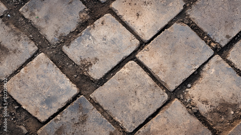 Aufkleber variety of construction site patterns featuring textured cobblestones arranged in a distinctive layo