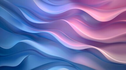 Fototapeta premium Abstract Pastel Waves: A Symphony of Blue and Pink Hues