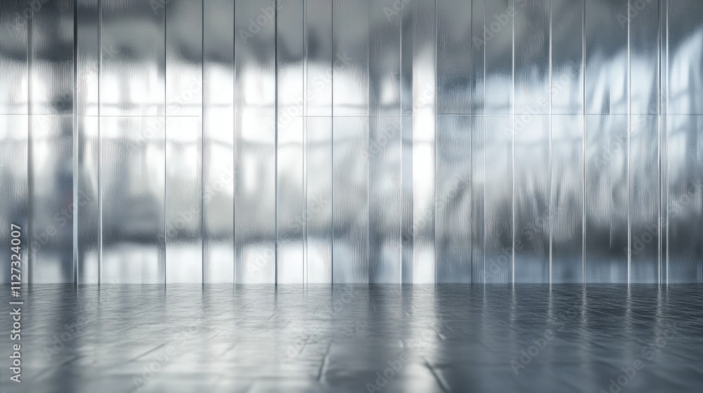 Poster silver glossy reflective background for insulation material and industrial applications with a sleek