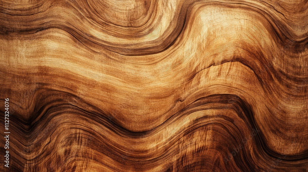 Poster textured wooden surface with wavy patterns showcasing natural grain and colors ideal for design and 