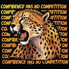 Creative t-shirt design template based on wild animals