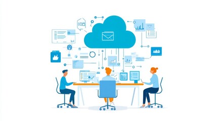 Cloud Computing and Collaboration  A Team Working Together on a Project