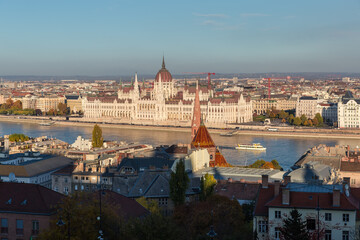 Hungarian Parliament Building, view from the Fisherman’s Bastion, Budapest