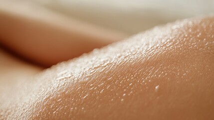 Close-up of hydrated skin showing natural texture and moisture emphasizing skin care and health benefits for preventing stretch marks