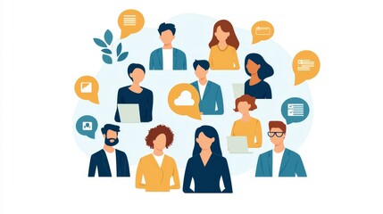 Diverse Team of Professionals Collaborating on a Project with Cloud Computing and Task Management Tools