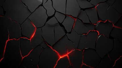 Dark textured background with glowing red cracks dramatic abstract design for modern art or graphic projects