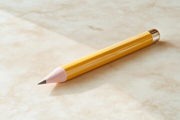 Obraz premium Sleek Graphite Pencil with Pristine Pink Eraser Resting on Surface