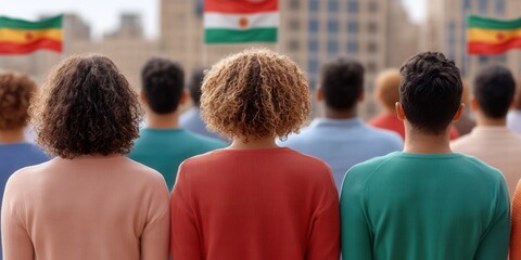 Urban festivities celebrating proclamation day in modern city cultural event community gathering vibrant atmosphere local perspectives