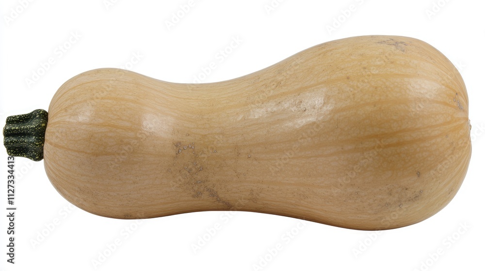 Aufkleber butternut squash isolated on white background showcasing its smooth texture and distinctive shape id