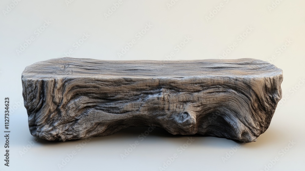 Poster weathered wood trunk with intricate grain patterns perfect for rustic decor or nature-inspired desig