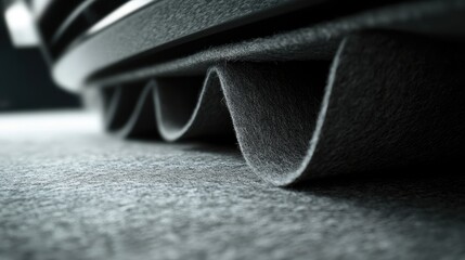 Felt heat shield for vehicle undercarriage providing thermal insulation and noise reduction in automotive spare parts catalog
