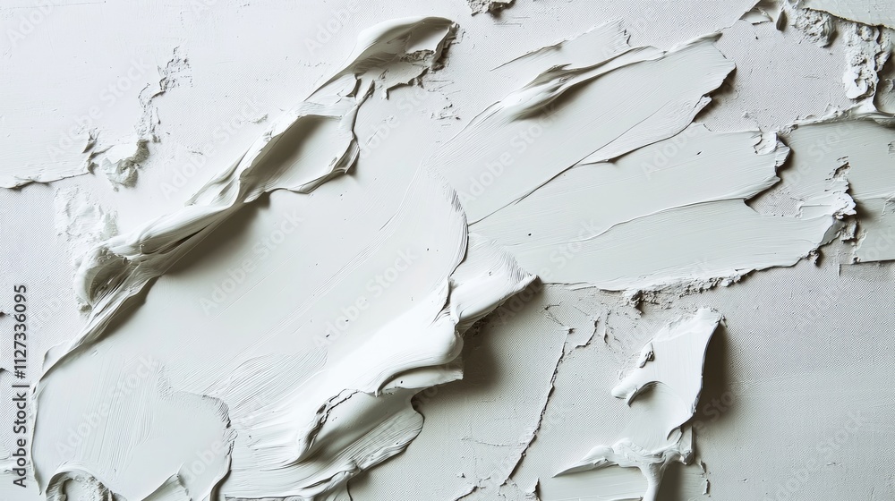Poster chipped and flaking white paint surface texture for abstract background and artistic design