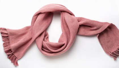 pink scarf isolated on white background