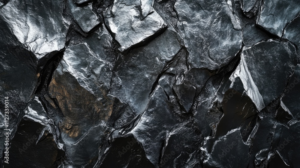 Poster high resolution natural black slate stone background pattern for textured design and creative projec