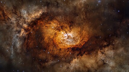 Fototapeta premium Galactic core of the Milky Way with vibrant colors and cosmic dust showcasing the beauty of the universe and stellar formation activities.