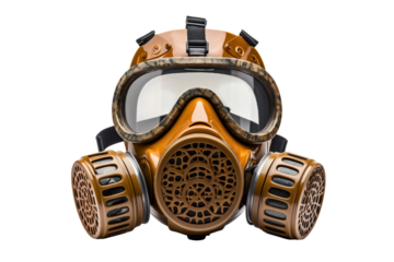 Respirator Mask Isolated on transparent background - Generative AI