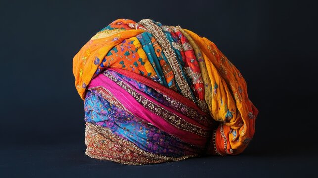 Traditional Rajasthani Safa Turban Vibrant Village Headgear Cultural Significance India