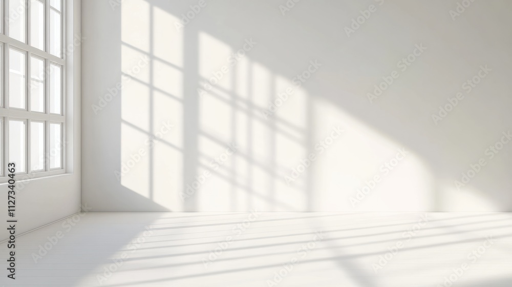 Poster blank white gradient background with product display. white backdrop or empty studio with room floor