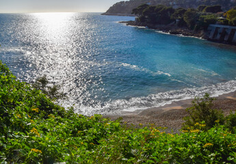 Scenic sea and beach view