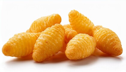 peeled tangerine on white background