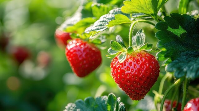 High-tech hydroponic strawberry farm featuring lush organic cultivation in a controlled environment for optimal growth and yield.
