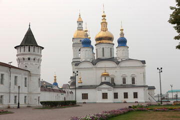 Russia Tyumen region Tobolsk Tobolsk Kremlin view on a cloudy summer day