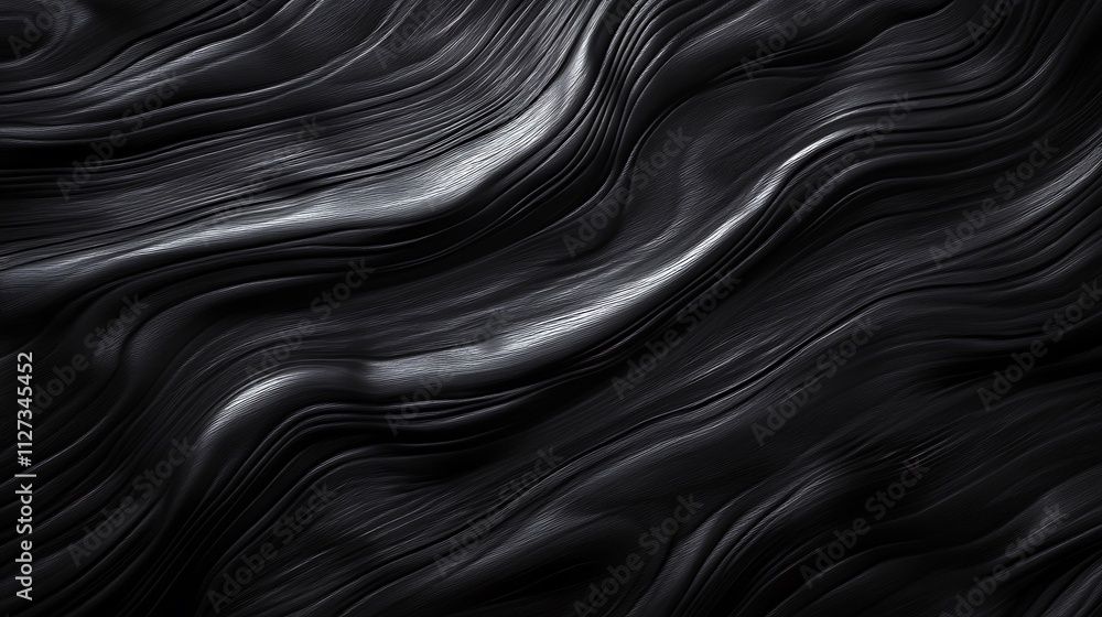 Poster abstract dark wavy lines pattern background