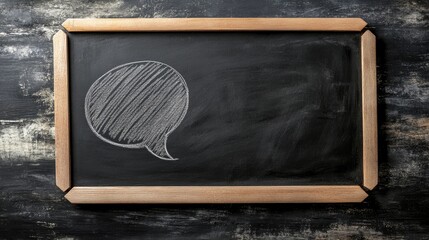 Increase Sales Concept with Blank Speech Bubble on Blackboard for Marketing and Business Growth Illustrations