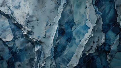 Abstract blue ice natural stone texture, luxury tile surface background