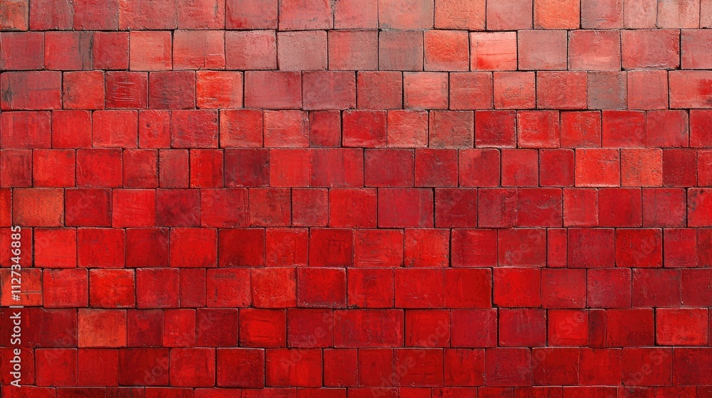 Poster red brick wall texture suitable for background design in panorama format showcasing rich color and i