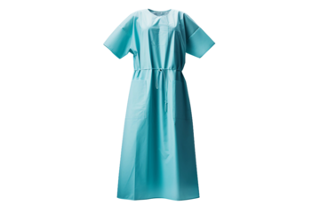 Disposable Surgical Gown Isolated on Transparent Background - Generative AI