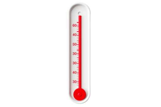 Precise Thermometer Isolated on Transparent Background Generative AI