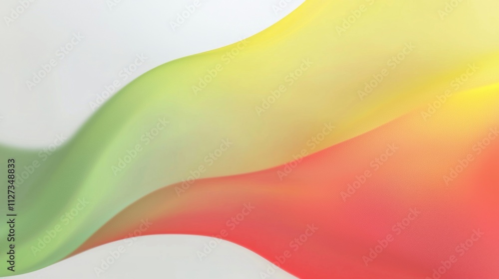 Poster smooth gradient mesh creating a colorful abstract background with flowing waves of green, yellow, an