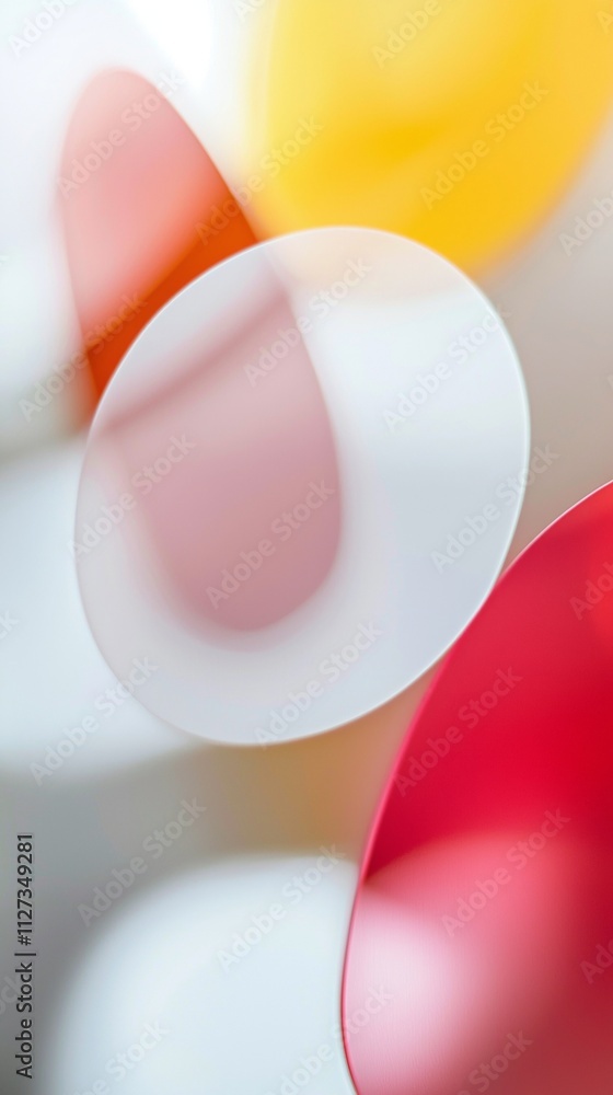 Poster colorful abstract shapes blending seamlessly, creating a vibrant and blurred background design fille