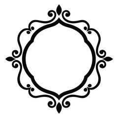Decorative Frame Border Design with Ornament, Easily Editable Vector File MiLon Graphic