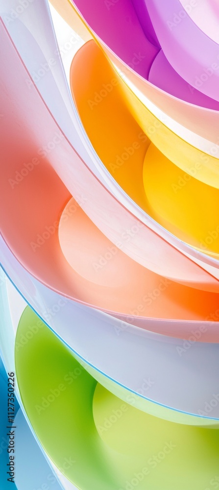 Aufkleber smooth, colorful lines intertwining create a dynamic and modern abstract design, perfect for enhanci