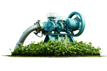 Garden and Landscape Irrigation on a Transparent Background Generative AI