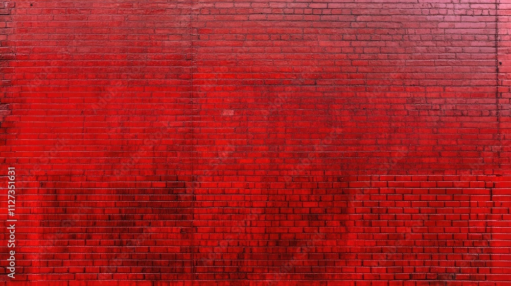 Poster red textured brick wall background ideal for design projects and artistic presentations in panorama 