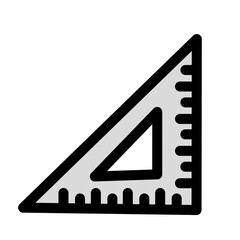 Set square icon symbol - modern education or office icon symbol