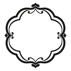 Decorative Frame Border Design with Ornament, Easily Editable Vector File MiLon Graphic