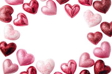 PNG Valentine's heart pink accessories.