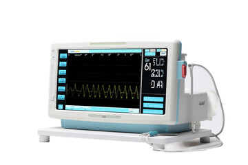 Healthcare Equipment: Patient Monitoring Device on Clean Transparent Background Generative AI