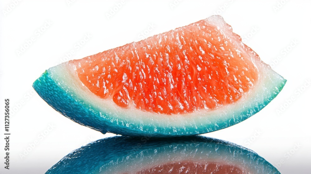 Poster vibrant watermelon slice showcasing bright colors and refreshing textures in a minimalist setting
