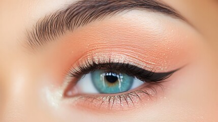 Obraz premium Close up of a beautifully made up eye