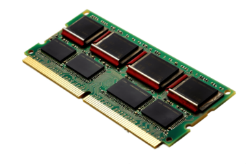 RAM Unit Standing Alone on a Transparent Background Generative AI