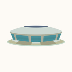 Donbas Arena. Football stadium. Flat illustration