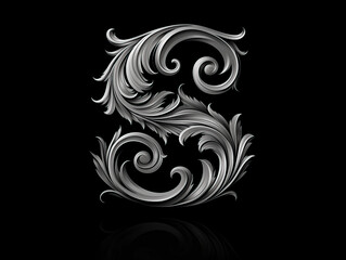 Fototapeta premium 3D font, letters, alphabet, calligraphy, swirls, ornate, elegant, script, decorative, flourish, vintage, cursive, intricate, letter design, fancy, cursive typography, flourishes, fancy lettering, call