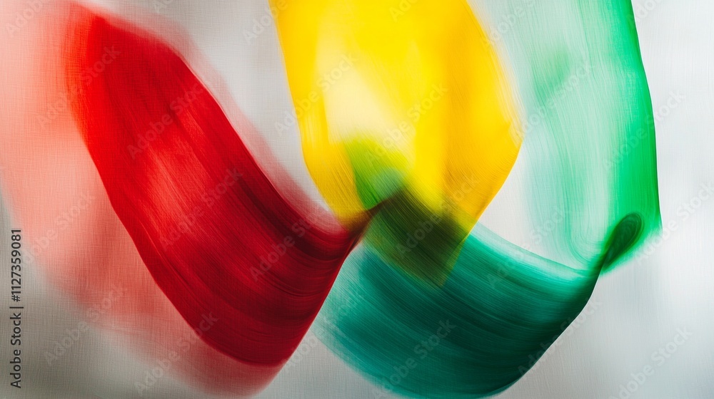 Aufkleber smooth curves of vibrant color create a dynamic and energetic abstract composition, blending shades 